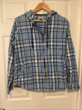 LL Bean Medium Plaid Hoodie